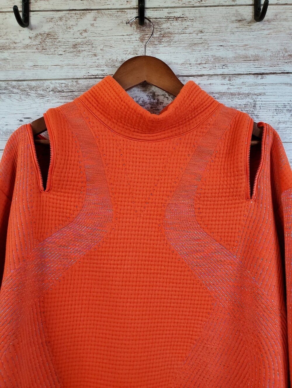 Nike City Ready Mock Neck Tech Pack Oversized Running Sweatshirt Orange - Picture 5 of 15